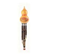 Flauta De Calabaza Natural Hulusi Tradición Pipa Cucurbitáceas Principiante Práctica Portátil Instrumentos De Viento Madera Profesionales(C Key-Storage Box)