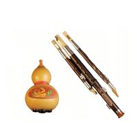 Flauta De Calabaza Natural Hulusi Tradición Pipa Cucurbitáceas Principiante Práctica Portátil Instrumentos De Viento Madera Profesionales(BB Key-Storage Box)