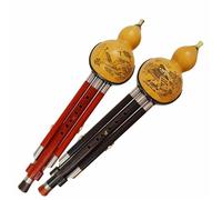 Flauta De Calabaza Pipa De Palisandro Instrumento Popular Profesional A Prueba De Golpes Flauta Hulusi De Tres Tonos(Black C)