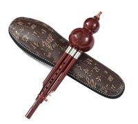 Flauta de calabaza, Seda de calabaza, Instrumento de viento, Flauta Hulusi de bambú hecha a mano en China Instrumento musical étnico Instrumento tradicional con estuche de transporte for principiantes