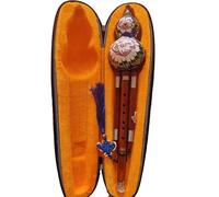 Flauta De Calabaza Tocando El Hulusi Azul Principiante En Do Mayor Adultos En Sib Hecho De Palisandro Ébano Sándalo Negro(Blue-background mahogany tube in C major)