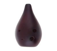 Flauta De Cerámica Negra Con 6 Agujeros, Tono Alto F Ocarina, Instrumentos De Flauta De Esmalte Ahumado Para Instrumentos De Actuación Profesional