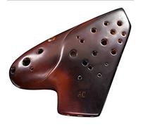 Flauta de cerámica, Ocarina de arcilla ahumada de alto do de 3 tubos, de rendimiento profesional