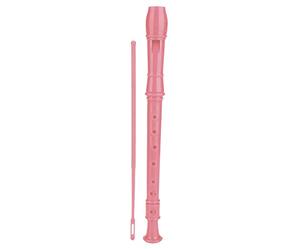 Flauta de clarinete de 8 agujeros con varilla de limpieza e instrucciones para niños principiantes (rosa)