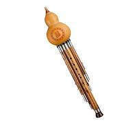 Flauta de cucurbitáceas con llave C, instrumento de calabaza de sándalo rojo tipo rendimiento profesional chino Hulusi para principiantes