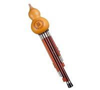 Flauta de cucurbitáceas con llave C, instrumento de calabaza de sándalo rojo tipo rendimiento profesional chino Hulusi para principiantes