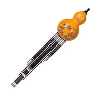 Flauta de cucurbitáceas con patrones tallados a mano, flauta de calabaza étnica tradicional Hulusi, amantes de la flauta china, instrumento de calabaza para tocar el viento
