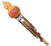 Flauta de cucurbitáceas de bambú profesional Hulusi china, flauta de calabaza C con estuche, Musical de calabaza para principiantes, instrumento de calabaza