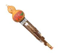 Flauta de cucurbitáceas de bambú profesional Hulusi hecha a mano china, instrumento de calabaza étnica C para principiantes, flauta Hulusi con estuche