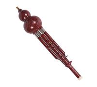 Flauta De Cucurbitáceas De Resina C/B Tono Plano Anti-caída Hulusi Profesional Tocando Instrumento Tradicional Chino Hulusi Profesional (Color : RED, Size : C tone)