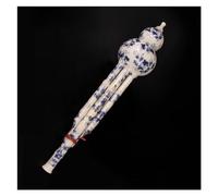 Flauta De Cucurbitáceas De Resina, Llave C/B Plana Para Principiantes, Instrumento De Flauta De Cucurbitáceas De Doble Tono Con Estuche Hulusi Profesional (Color : 04, Size : Bb key)