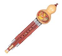 Flauta De Cucurbitáceas De Tubo Rojo Interpretación Profesional Flauta Calabaza. Instrumento Musical De Flauta De Cucurbitáceas Autoaprendizaje Para Adultos En C Abajo B (Color : B-Flat)