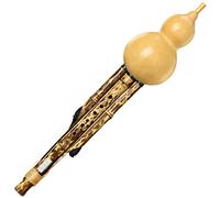Flauta De Cucurbitáceas Examen De Desempeño Profesional Enseñanza Instrumento Musical Calabaza Seda Regalo De Instrumento Musical De Cucurbitáceas (Color : Wood_G-key)