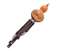 Flauta de cucurbitáceas hecha a mano Hulusi de bambú púrpura, flauta de calabaza profesional, instrumento de calabaza tradicional china para principiantes