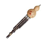 Flauta de cucurbitáceas hecha a mano Hulusi de nueve agujeros, flauta de calabaza tradicional china en Bc, instrumento de calabaza de llave plana para principiantes