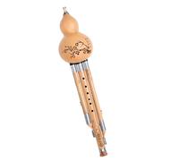 Flauta de cucurbitáceas hecha a mano Hulusi, flauta de calabaza profesional, instrumentos musicales de calabaza étnica tradicional, flauta Hulusi portátil