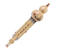 Flauta de cucurbitáceas Hulusi hecha a mano, flauta de calabaza china en C plano B, instrumento de calabaza para principiantes, Musical de calabaza