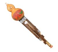 Flauta de cucurbitáceas Hulusi Key C, instrumentos étnicos, flauta de calabaza de bambú profesional china para principiantes, instrumento de calabaza con estuche