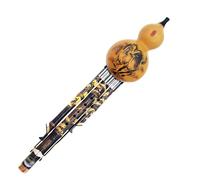 Flauta de cucurbitáceas Hulusi portátil hecha a mano, flauta de calabaza de rendimiento tradicional para principiantes, instrumento de calabaza, flauta china Hulusi