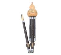 Flauta de cucurbitáceas Musical nacional Hulusi, tubo principal doble, flauta de calabaza de rendimiento profesional, instrumento de calabaza para principiantes