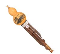 Flauta de cucurbitáceas portátil Hulusi de bambú chino, llave C, instrumentos étnicos, flauta de calabaza con estuche, Musical de calabaza para principiantes