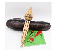 Flauta de cucurbitáceas profesional Hulusi china con caja de transporte flauta de calabaza para adultos principiantes instrumento de calabaza para aficionados musicales