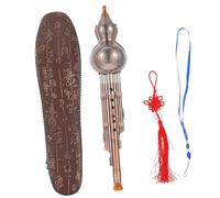 Flauta de cucurbitáceas profesional Hulusi de tres tonos flauta de calabaza tradicional china para Adultos instrumento de calabaza principiante