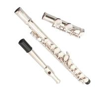 flauta de estudiante Flauta Con Llave E Flauta Plateada, Melodía De 16 Agujeros Flauta Con Llave C Universal Niquelada Para Examen De Principiantes (Color : 150N nickel plated flute)