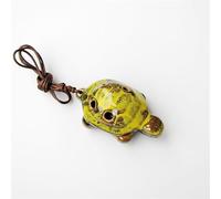 Flauta de instrumento musical Alto Ocarina de 6 agujeros de cerámica con cordón for estudiantes principiantes (Color : Turtle Yellow)
