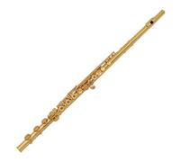 flauta de instrumento musical Serie de música con clave E de flauta chapada en oro de 16 hoyos para principiantes