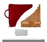 Flauta De Pan 15 Tubos De Bambú Con Bolsa De Transporte, Llave De Piso, Instrumento Musical Tradicional Chino, Flauta De Pan Hecho A Mano Para Principiantes, Estudiantes, Niños Y Adultos