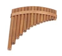 Flauta de Pan, 15 Tubos de bambú, Flauta de Pan con Llave G, Instrumento Musical con Bolsa, Hisopos y Toallitas para la Práctica Diaria (mano derecha)