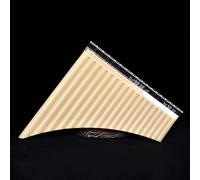 Flauta de Pan, 18 Tubos Instrumento de Flauta de Pan Clave de C con Boca de Soplado Instrumento de Flauta de Pan para Principiantes o Entusiastas de la Música (Blanquecino)