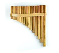 Flauta De Pan Con Llave CFG, 25, 22, 18, 15 Y 10 Tubos, Instrumento Musical, Instrumento De Viento De Madera Marrón Claro, Pipas De Pan Hechas A Mano De Buena Calidad (Color : 15G RIGHT HAND)
