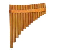 Flauta de Pan de Bambú 15 Tubos Tono G, Color Madera