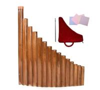 Flauta De Pan De Instrumento 15 Pipe Tradition Xiao Flauta De Pan Hecha A Mano Adulto Rendimiento Profesional Panpipe G Key Vertical(G Key Left-Hand)