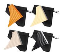 Flauta De Pan De Instrumento Flauta De Pan 16 Tubos Llave C Flauta Que Comienza Tradicional Con Piezas Bolsa Instrumento Musical Viento Madera(Black)