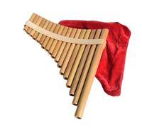 Flauta De Pan De Instrumento Principiante Panpipe F Key 18 Pipe Pan Flauta Profesional Hecho A Mano Instrumento Musical Étnico Tradicional(F Key-Right Bass)