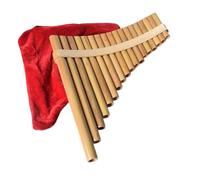 Flauta De Pan De Instrumento Principiante Panpipe F Key 18 Pipe Pan Flauta Profesional Hecho A Mano Instrumento Musical Étnico Tradicional(F Key-Left Bass)