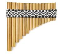 Flauta De Pan Flauta De Pan De 15 Tubos Palo De Tela Llave G Instrumento De Viento De Madera Tradicional Hecho A Mano(Left Hand Q)