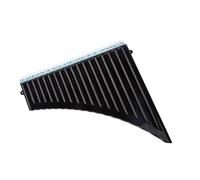 Flauta de Pan, Flauta de Pan de 18 Tubos con Boquilla, Flauta de Instrumento para Estudiantes y Principiantes (BLACK)
