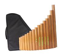 Flauta de Pan Flauta De Pan Profesional Instrumento Musical 15 Tubos Panflute G Llave Con Bolsa