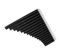 Flauta de pan Pan Flute Instrumento Simplemente toca una canción Fácil de aprender y tocar Más duradero que las flautas de bambú, 16 pipas para música (las negras)