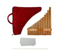 Flauta De Pan Para Principiantes, 15 Tubos, Instrumento Musical Tradicional Chino De Tono G De Madera Ambiental (Color : B)