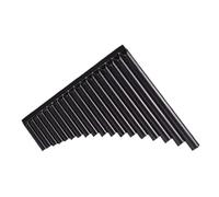 flauta De Pan Para Principiantes Canciones fáciles de tocar Flauta de pan de 18 tubos Flauta de pan Llave G Plástico ABS Instrumento musical tradicional de viento de madera(Black)