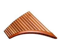 Flauta De Pan Profesional Flauta De Pan 15 Tubos Para Principiantes En Sol Mayor Profesional Para Adultos Fabricada Material Natural Con Soporte(Topping)