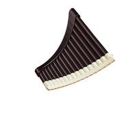 Flauta De Pan Profesional Flauta De Pan 16 O 18 Tubos Apta Para Principiantes Curvada Negra Do Mayor Blanquecina(16-pipe curved panpipes in black)