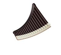 Flauta De Pan Profesional Flauta De Pan 16 O 18 Tubos Apta Para Principiantes Curvada Negra Do Mayor Blanquecina(18-pipe curved in black)