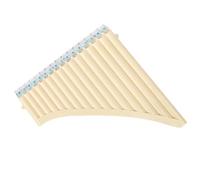 Flauta De Pan Profesional Flauta De Pan 16 Tubos Fácil Aprender Para Principiantes Nivel Introductorio Interpretación Profesional Tecla Folk C(Off-white with sliding mouthpiece)