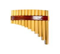 Flauta De Pan Profesional Flauta De Pan Natural G De 12 Tubos Instrumento Resistente Y De Calidad Profesional(12-tube left hand holding e2 G key 6)